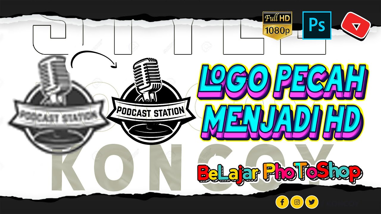 Cara membuat gambar pecah menjadi HD di Photoshop - Disertai File