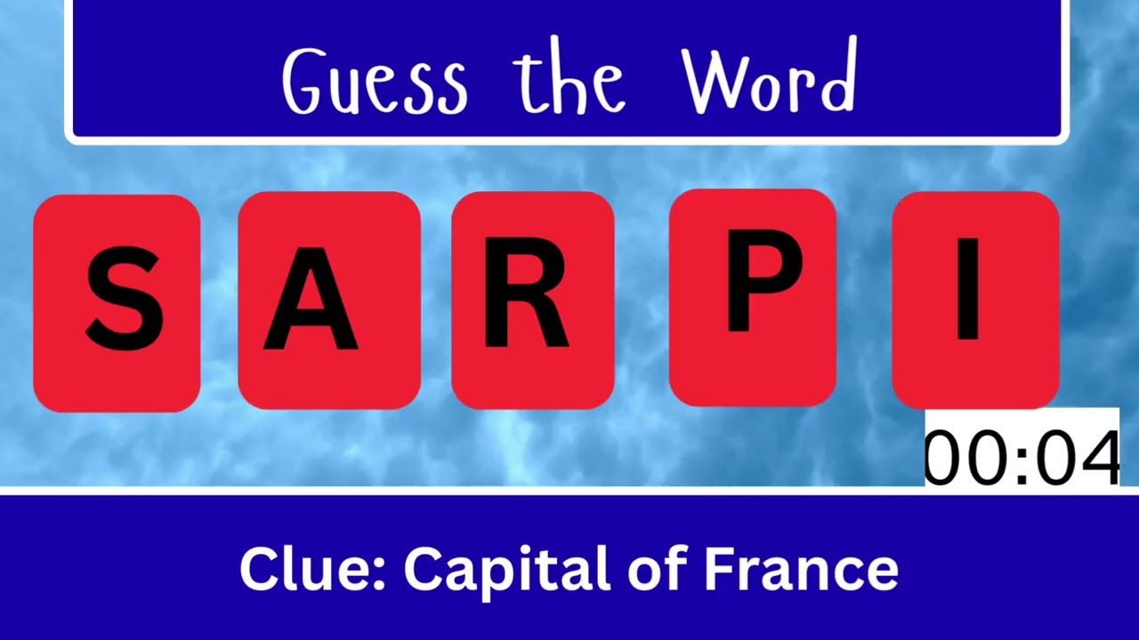 Guess the jumble word with a clue!!😃 #quiz #guess #funquiz #word #mindbendingquiz 