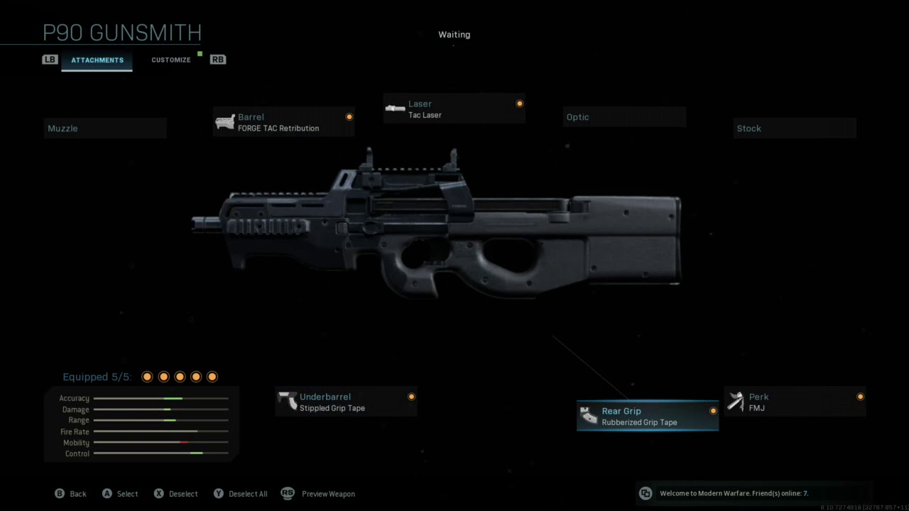 modern warfare best P90 class setup