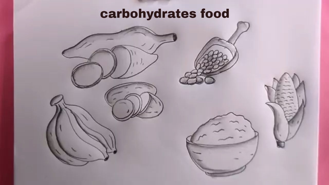 how to draw carbohydrates food easy/carbohydrate foods drawing