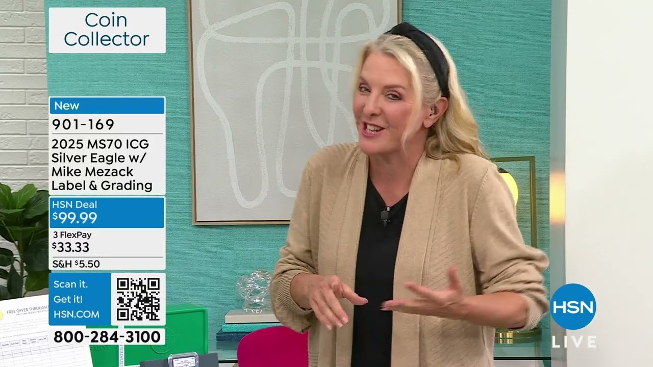 2025 MS70 ICG Silver Eagle w/Mike Mezack Label   2Coin G...