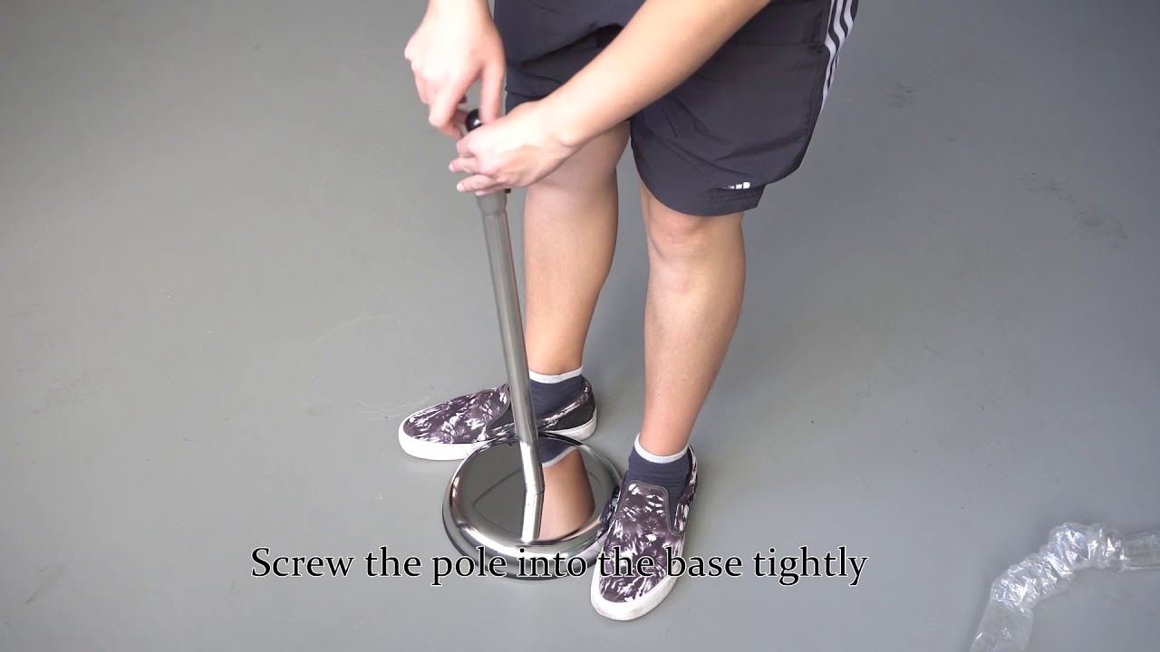 HAITIAN  How to use our silver Adjustable Poster Stand easily