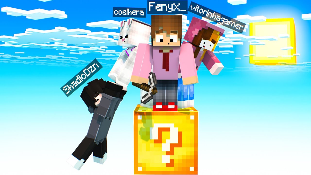 juntei 4 INSANOS em 1 LUCKY BLOCK (que estresse...)