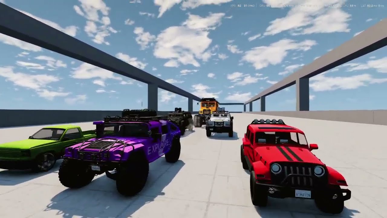 BeamNG.Drive Downhill Endurance & Which Car Will Reach The Finish Line ?