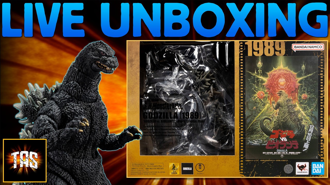 S.H.MonsterArts Godzilla (1989) -Movie Graphic Plus- - Live Unboxing & Review