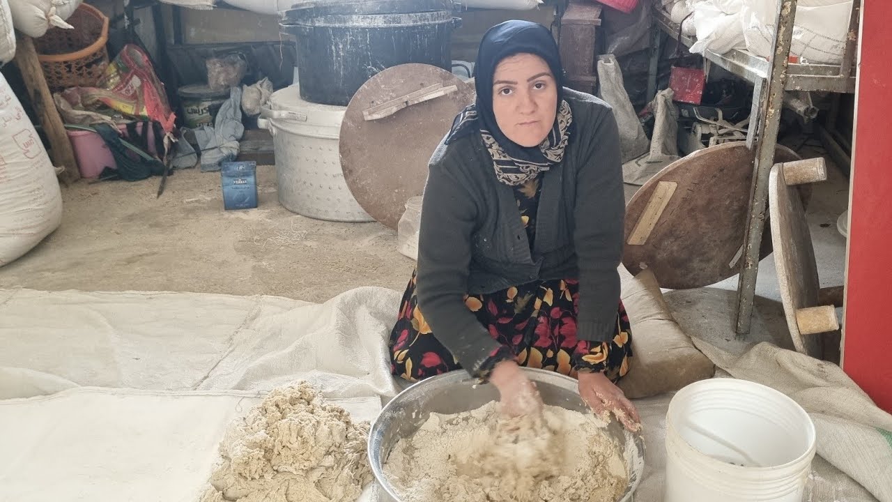 Homeless mother bakes bread today so old man doesn't go hungry