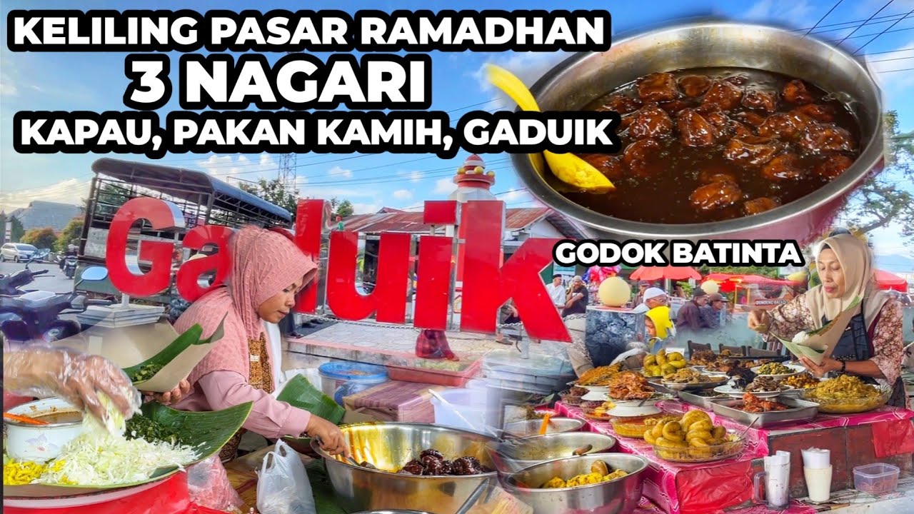 Berburu Takjil Ramadhan PASAR PABUKOAN di 3 Nagari Kec. Tilatang Kamang, Kab. Agam Sumbar