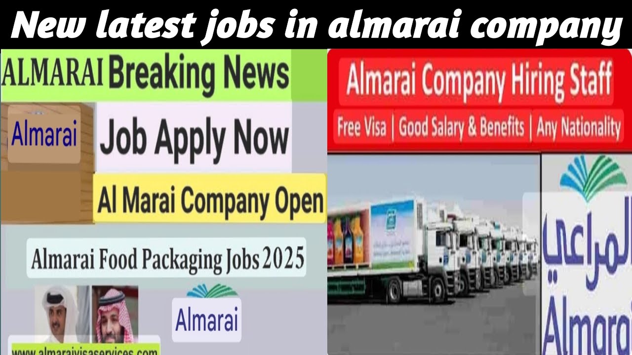 New latest jobs in almarai company/almarai company me jobs
