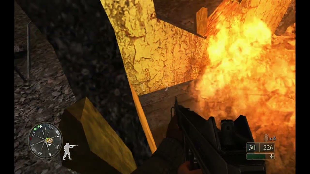 COD2 Big Red One: Out of Map Glitch on We've Been Through Worse (Mission 1)