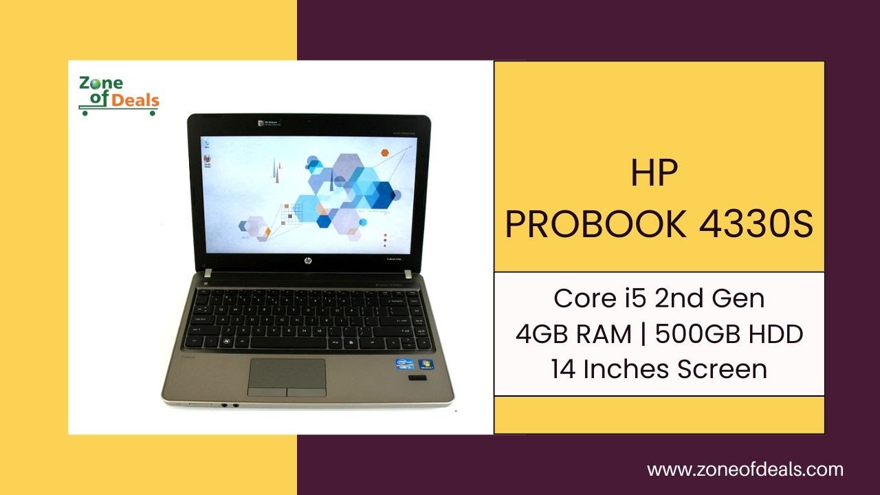 BUY NOW!! HP ProBook 4330s - Core i5 4GB + 500GB - 13.3 Inch Refurbished Laptop - ZoneofDeals