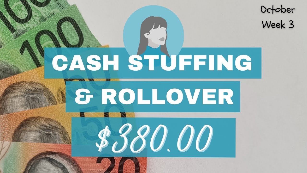 💰 Oct W3: Variable Expenses, BONUS $$ and Rollover | Aus Cash Stuffer | Single Income | Cash Stuff