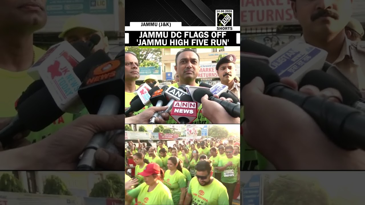 WATCH: Divisional Commissioner of Jammu, Ramesh Kumar, flags off 'Jammu High Five Run'
