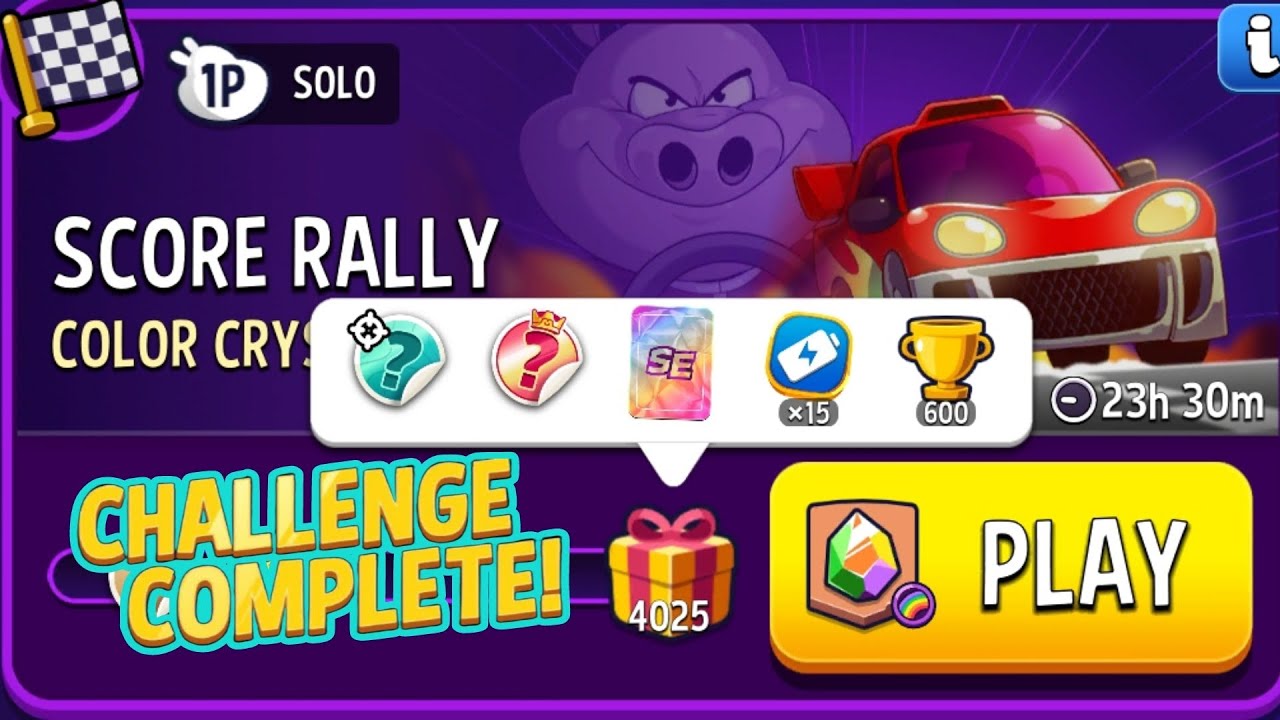 Score Rally Color Crystals Rainbow Solo Challenge Match Masters Solo Challenge Score 4025 6 Moves