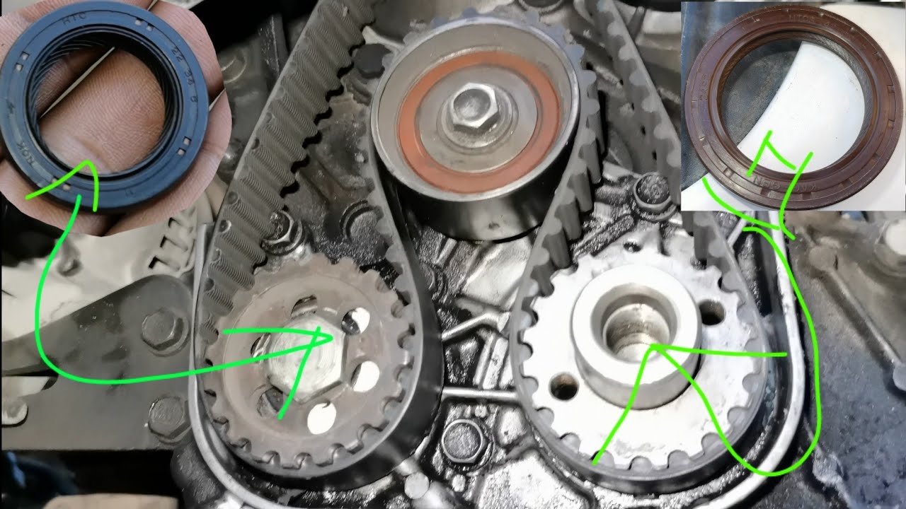 how to 2c engine timing seal installinstall / crank seal and oil pump seal installed