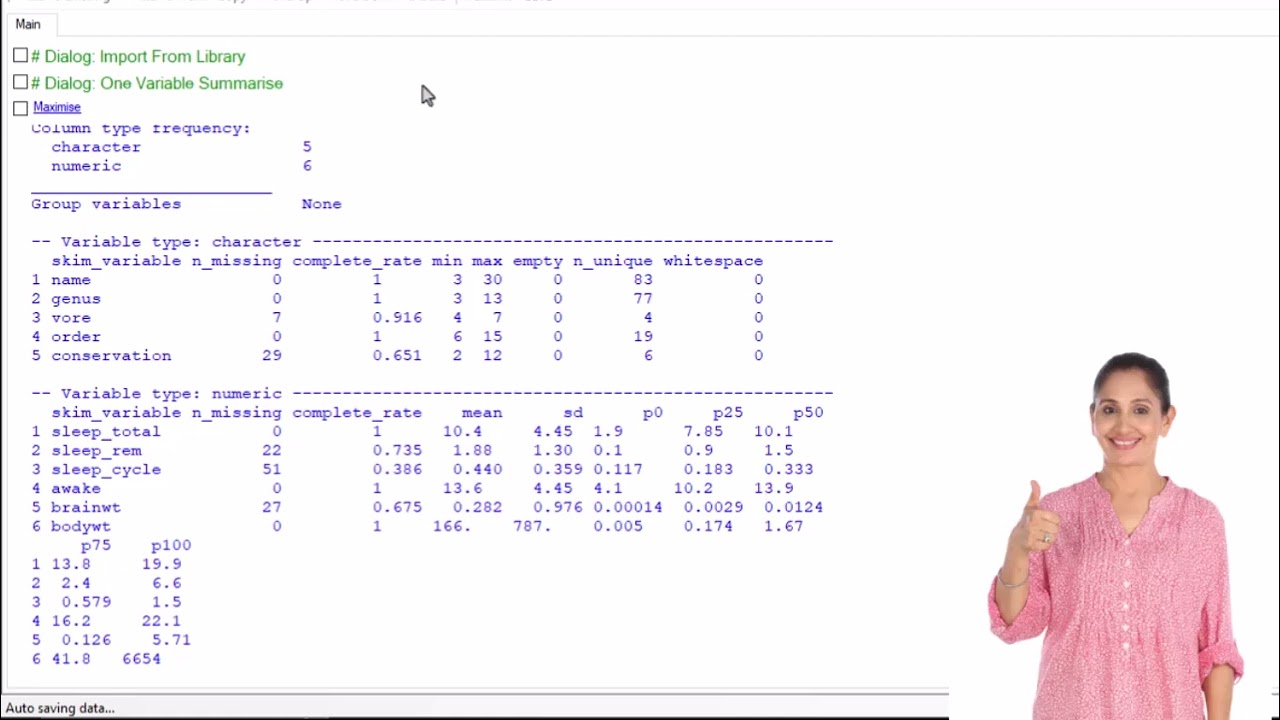 R-Instat - Tutorial 1 Takeaways