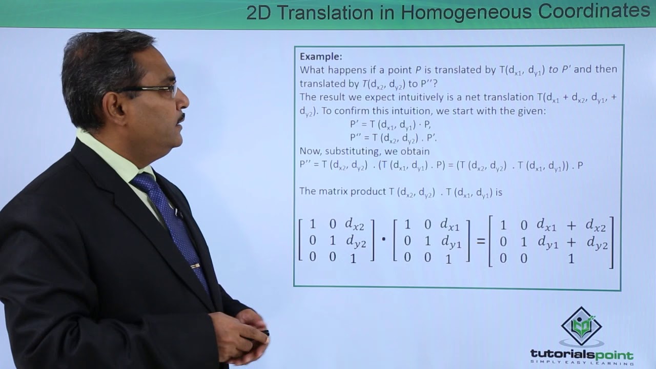 2D Translation in Homogeneous Coordinates