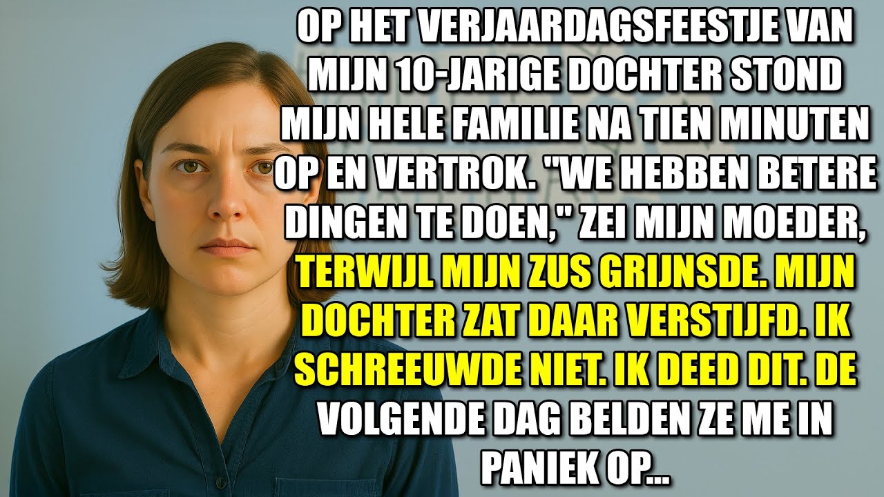 Mijn familie verliet het 10e verjaardagsfeest van mijn dochter: 