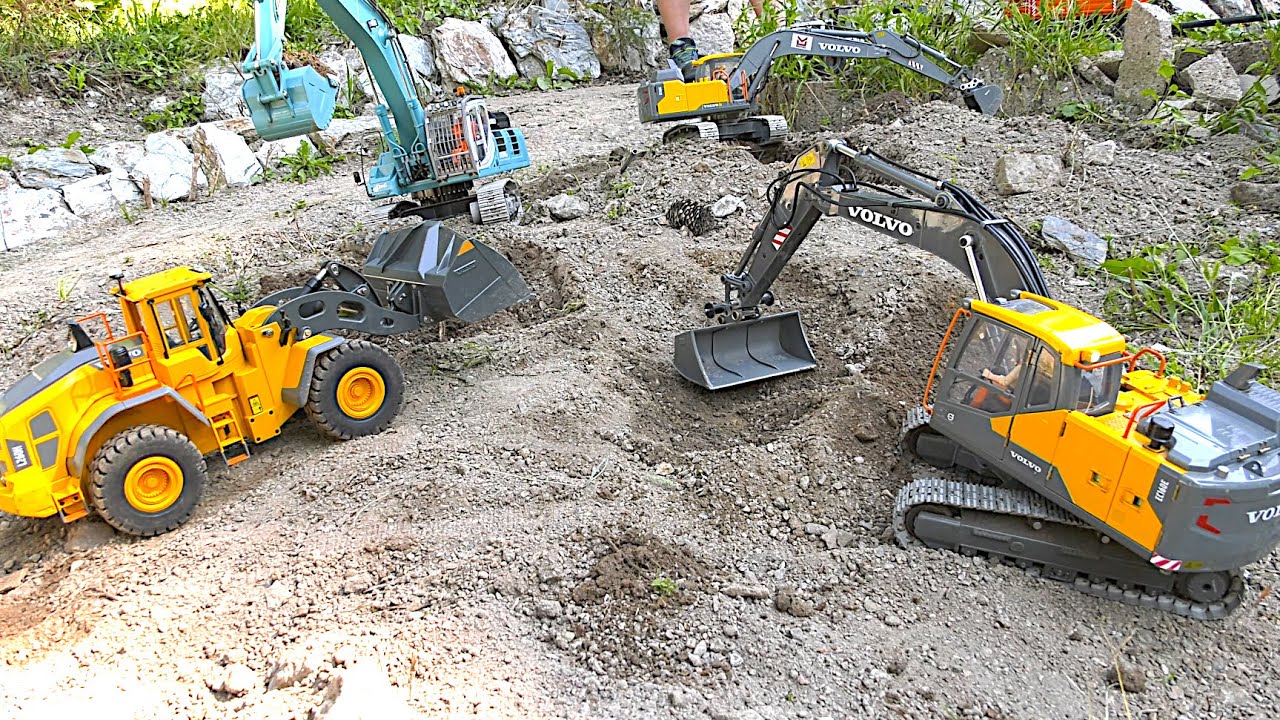 RC Construction Site RC Trucks Excavators Wheel Loader Digger / 24.08.2024 / Truck Meeting Zwönitz
