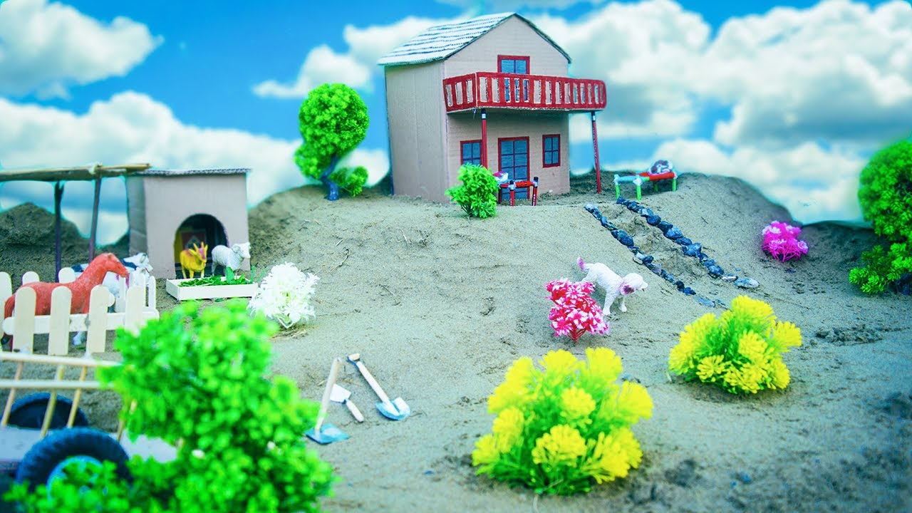 Most Creative DIY Miniature Village House | Cardboard House | Creative Villagers