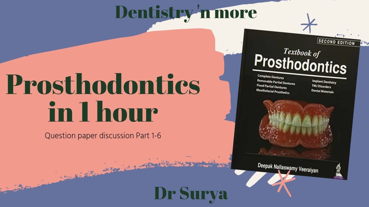 PROSTHODONTICS QUESTION PAPER DISCUSSION, PART 1-6