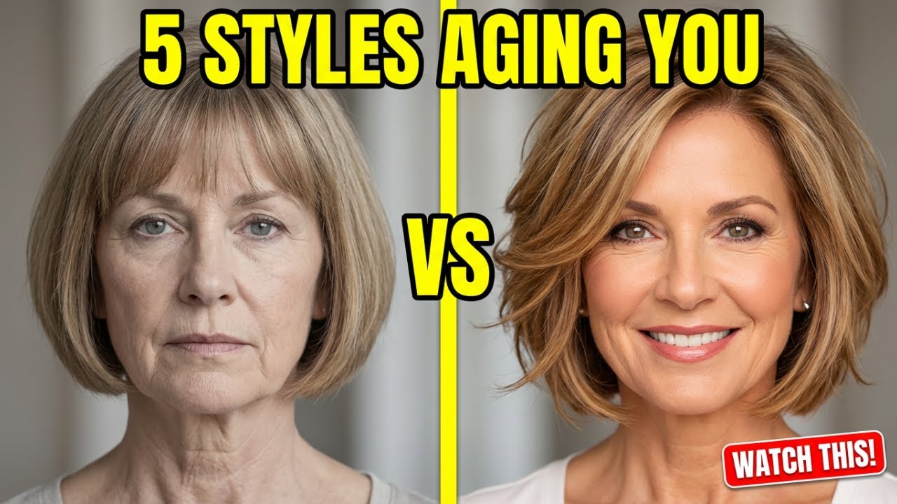 5 Outdated Hairstyles Making You Look Older Replace Them With These for women over60 to look younger
