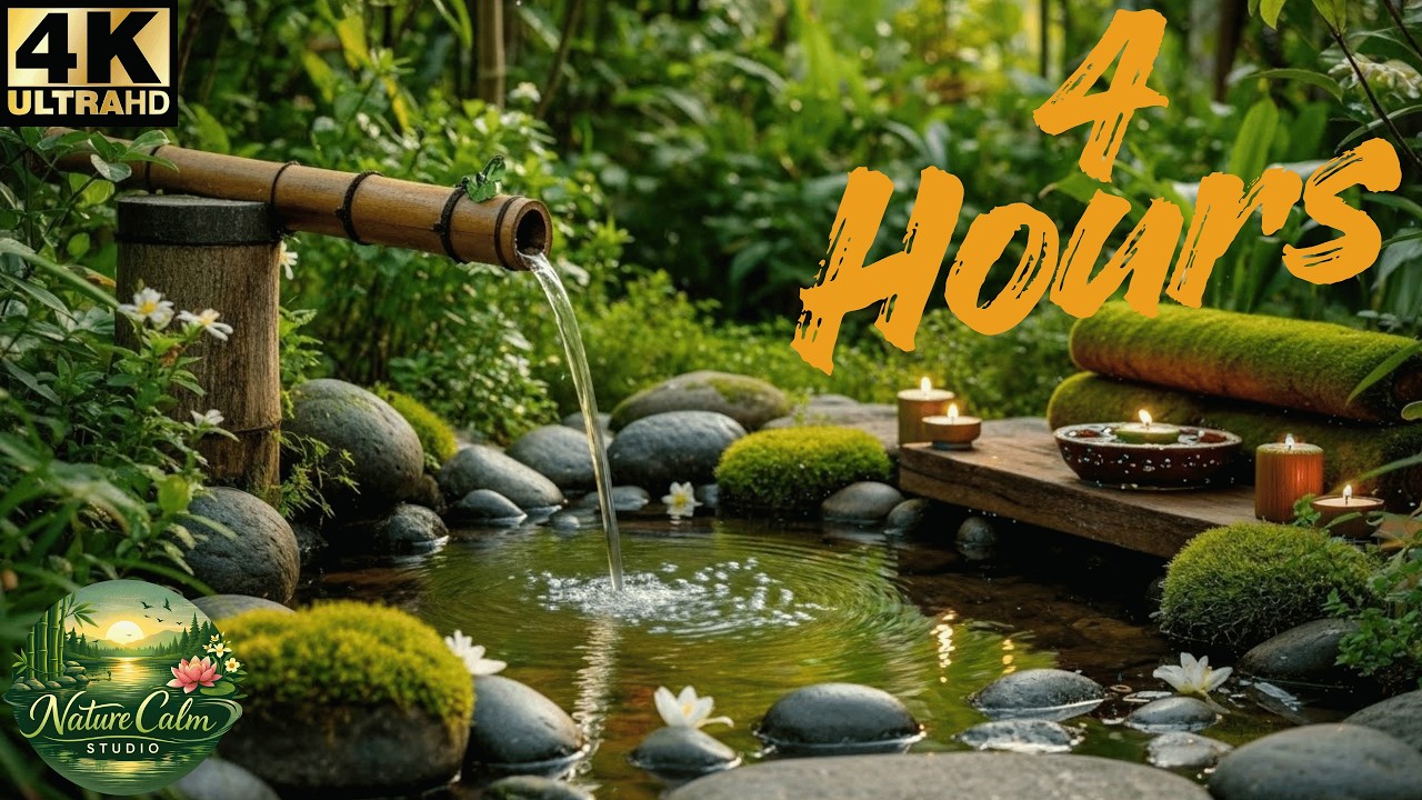 Serene Zen Garden Water Fountain 🌿 Relaxing Nature Sounds for Meditation, Sleep & Stress Relief