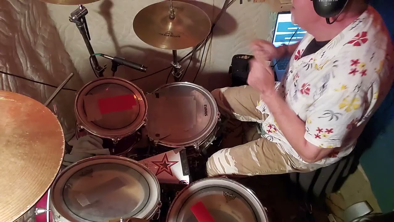 Hammer to Fall Drum Cover, drum-less backing track, recorded Thursday 02-12-202.  6
