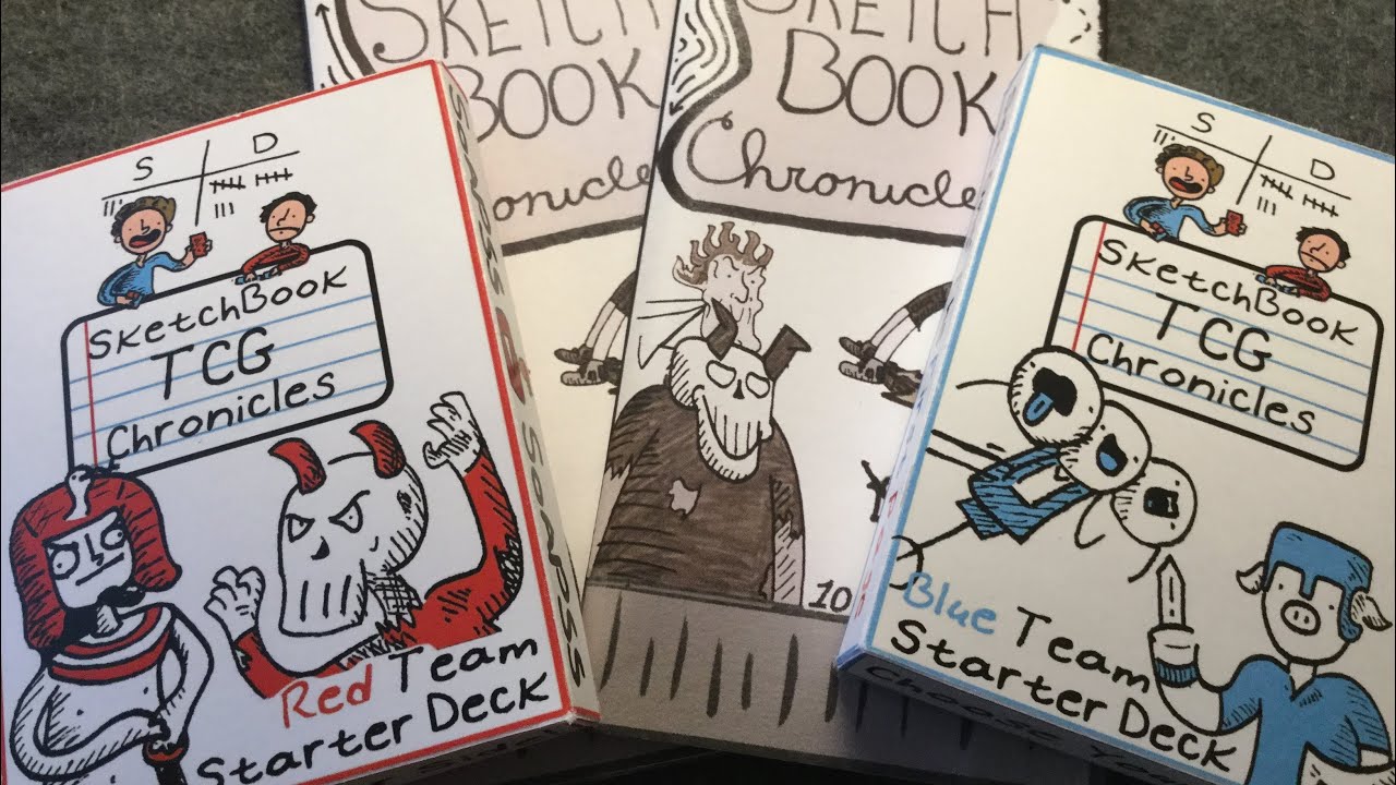 SketchBookChronicles deck reviews and booster pack opening! Homemade TCG by Soapss!