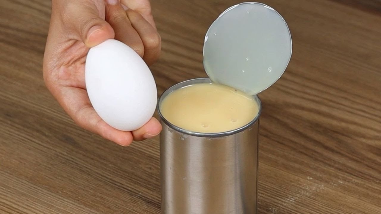 Combine eggs and condensed milk and breakfast is served.