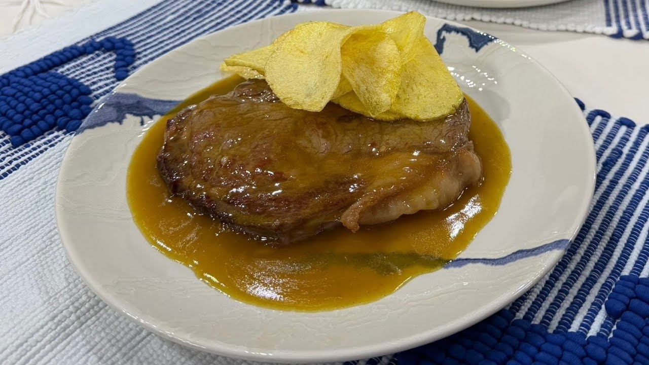 Entrecôte na Frigideira com Molho de Mostarda