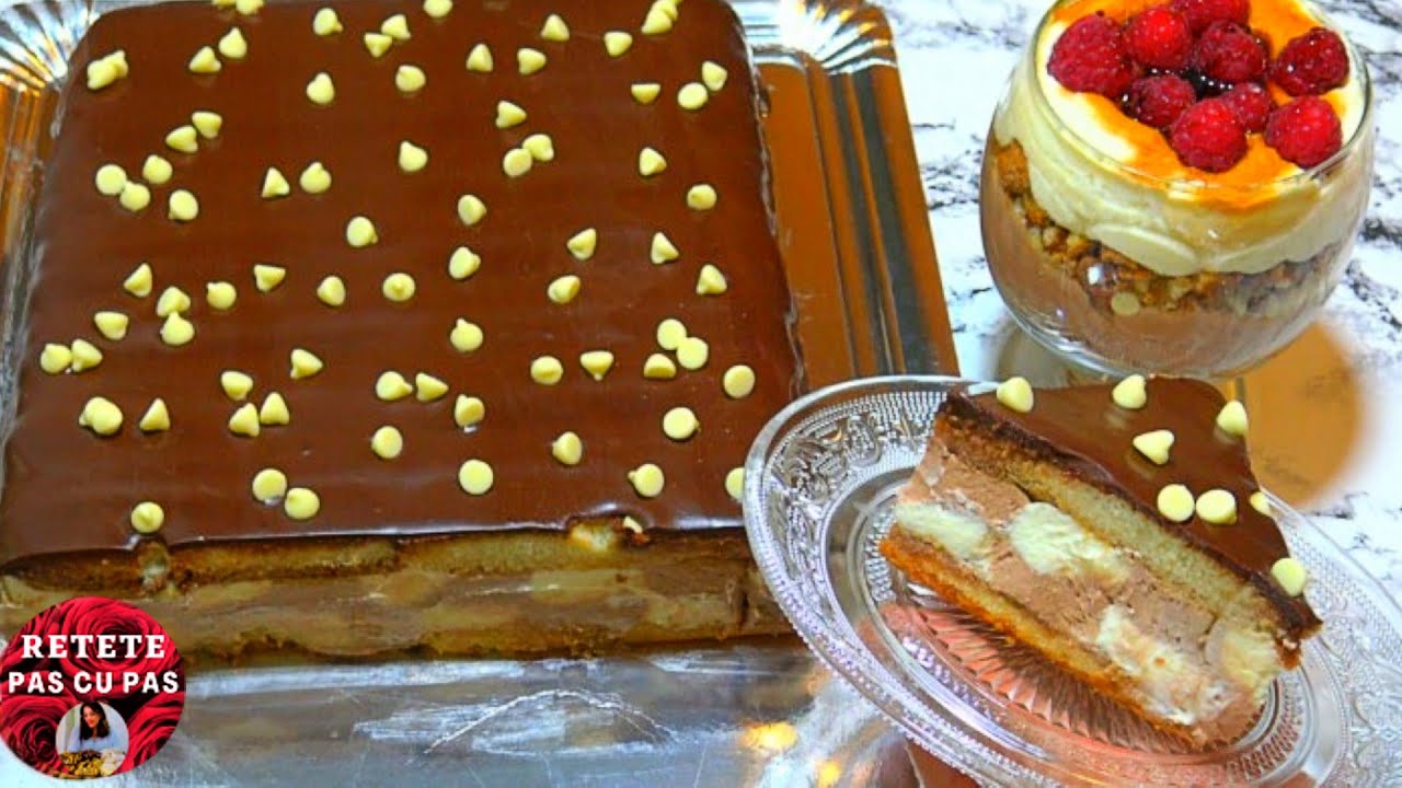 Cum fac Eu Prajitura fara Coacere cu Piscoturi Crema Mascarpone si Glazura de Ciocolata