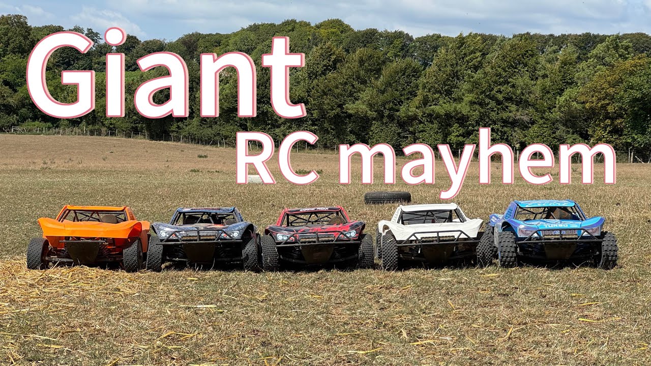 Giant RC car race track!! 1/5th scale carnage!