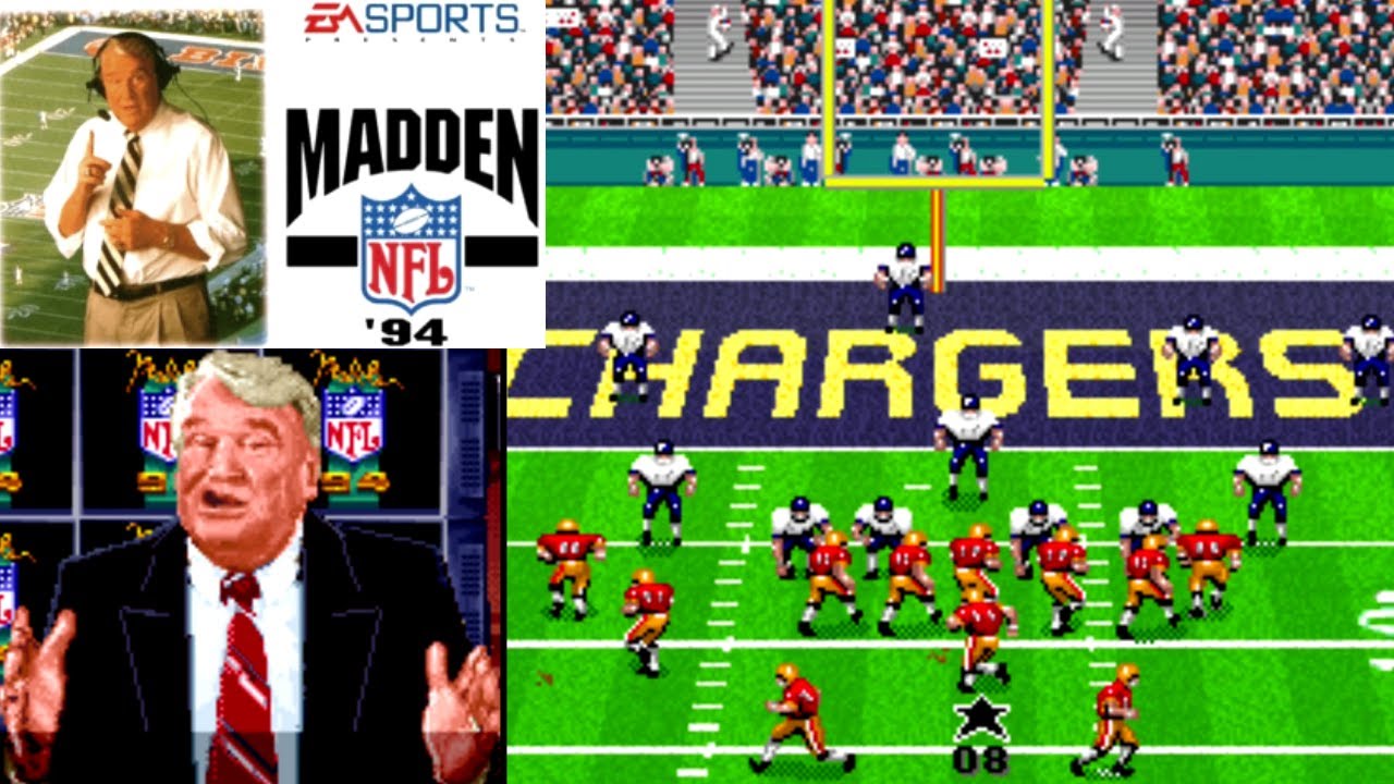Madden NFL '94 - SNES - Chargers vs 49ers - (Released: 1993) - cpu sim - Retro Nostalgia
