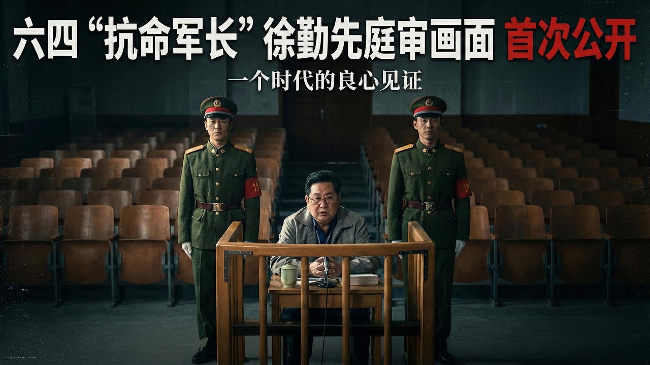 六四“抗命军长”徐勤先庭审视频首次公开：一个时代的良心见证｜历史影像19900317
