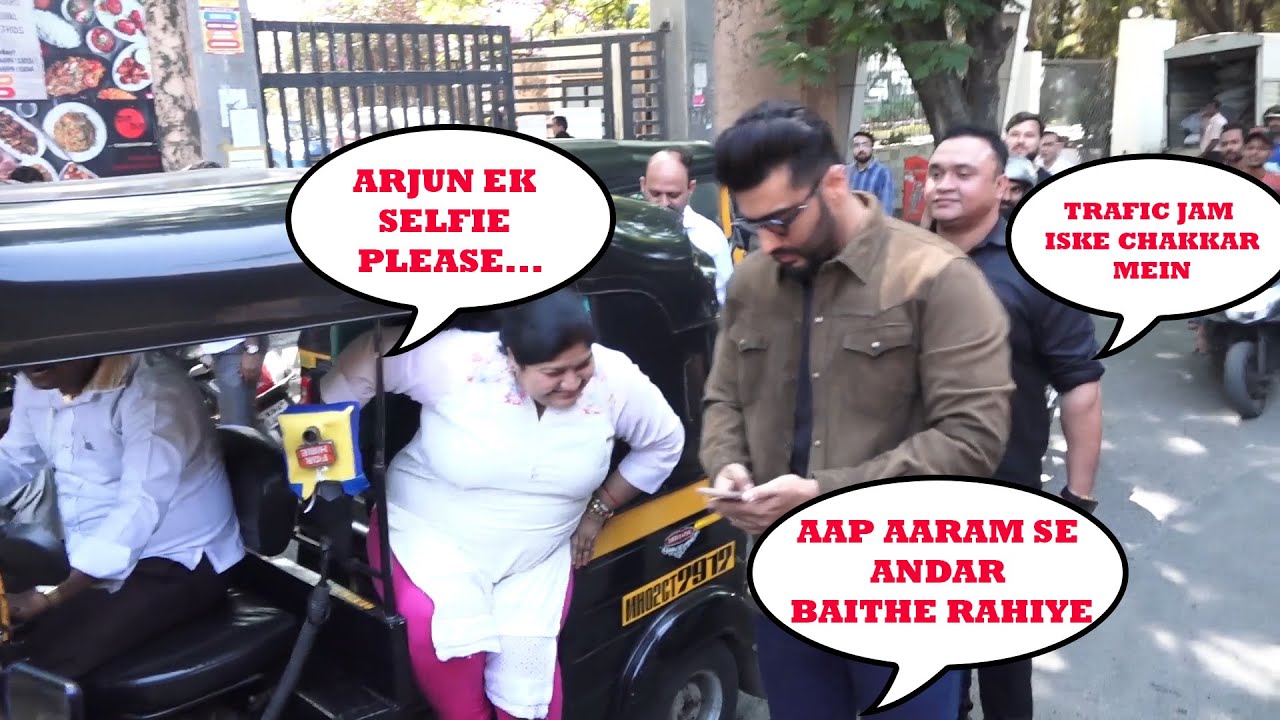 ARJUN KAPOOR A Sweet gesture of Helping a fan to get a selfie.