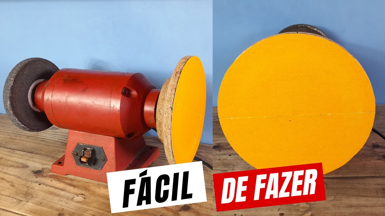 Como Fazer um Lixadeira com Motor de Esmeril/ How to Make a Grinding Motor Sander