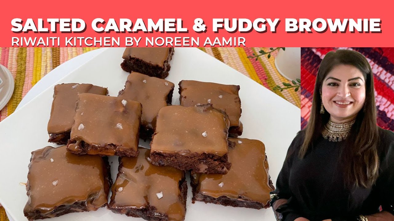 How to make Salted Caramel Fudge Brownie (Gooey Caramel Brownie) I Easy Recipe in English & Urdu.