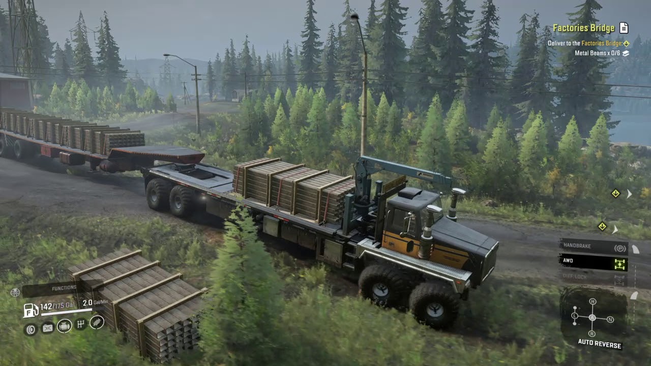 Factories Bridge task - Black Badger Lake,Snowrunner