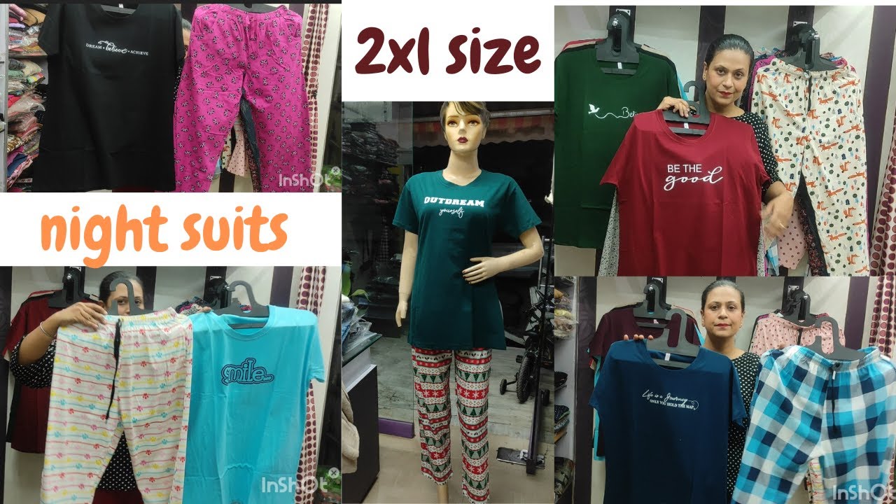 pyjama (lowers) and t shirts pairing/ night suit/ for size 2xl woman/ ladies night suit/ Delhi.