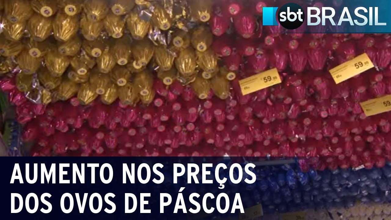 Ovos de Páscoa têm aumento de 20% devido à alta do cacau | SBT Brasil (09/03/24)