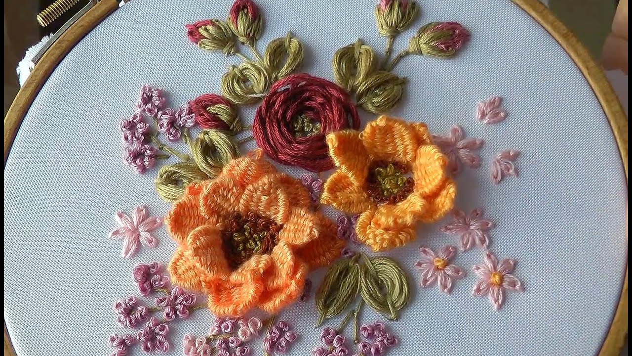 The Art of Needle Weaving Flowers - FLOWER EMBROIDERY
