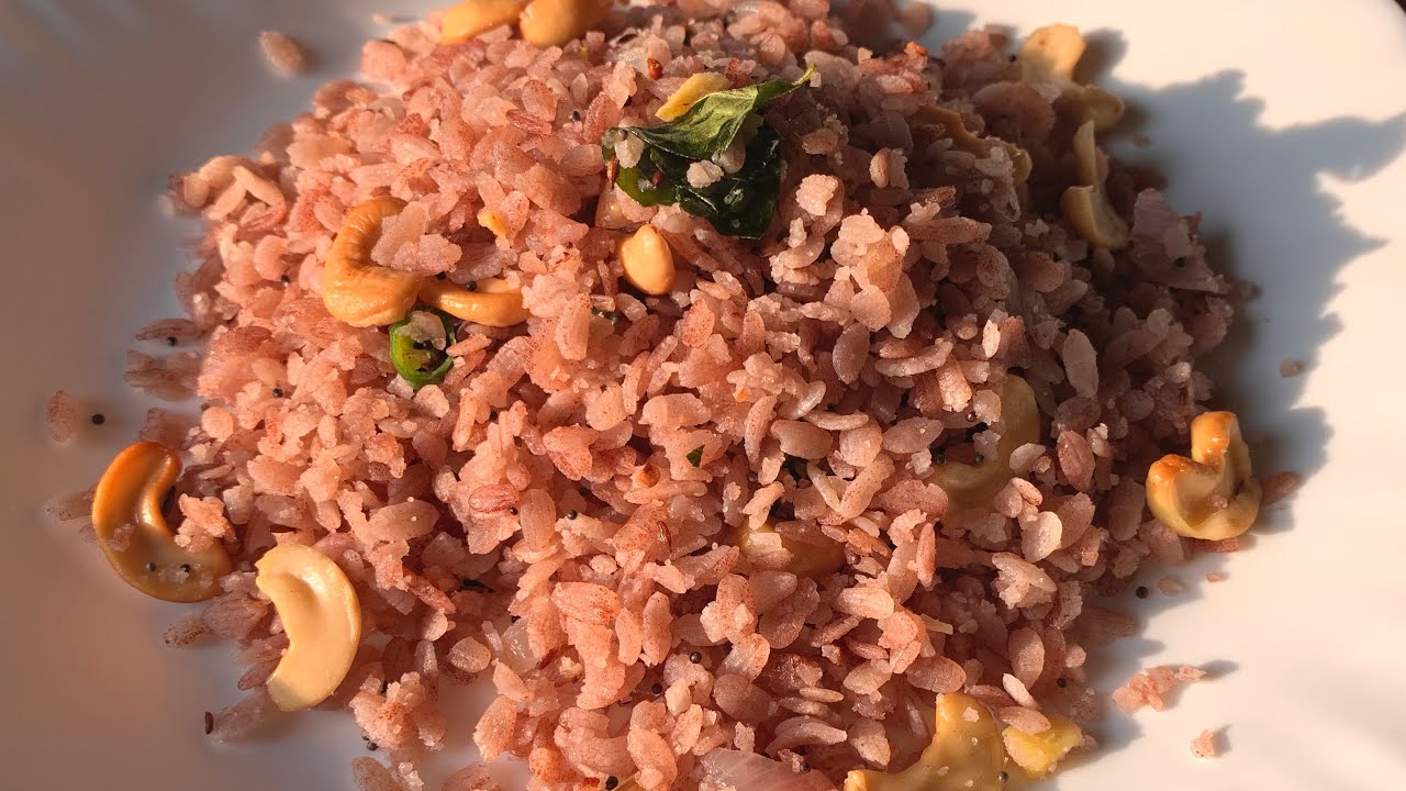 Red Rice Poha Upma - Quick And Healthy Breakfast