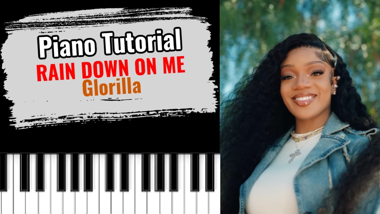 🎹RAIN DOWN ON ME от Glorilla (простой бесплатный урок игры на фортепиано)
