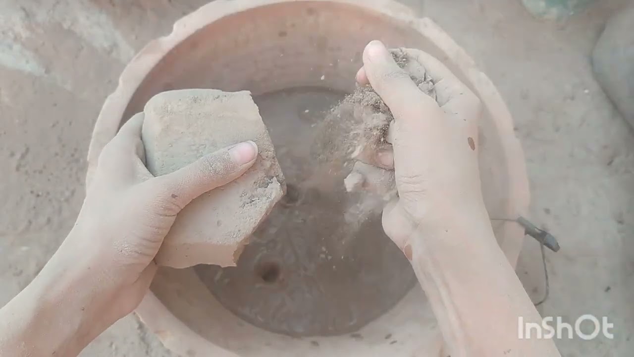 Super satisfying dusty pink mud claypot dry + water crumbling 🤤❤️ New 😍Do support 