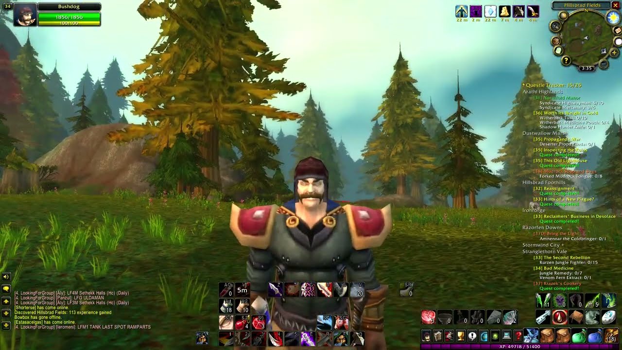Ganking low level Horde players in Hillsbrad Foothills