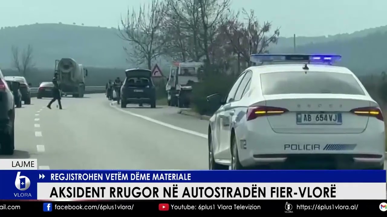 Aksident rrugor në autostradën Fier-Vlorë. Regjistrohen vetëm dëme materiale