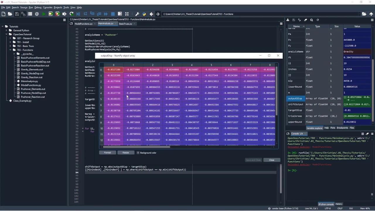 Learning OpenSees - Functions - Part 2: Chaining Analyses