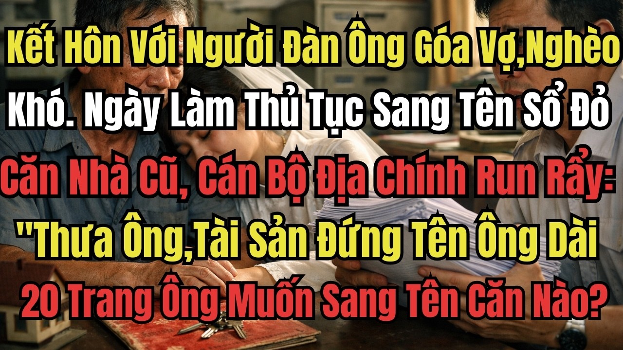 Kết Hôn Với Người Đàn Ông Góa Vợ, Nghèo Khó. Ngày Làm Thủ Tục Sang Tên Sổ Đỏ Căn Nhà Cũ, Cán Bộ Run
