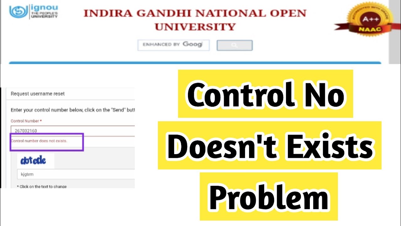 Ignou Control No Doesn't Exists | Mister Ignou #ignou #controlno #loginproblem