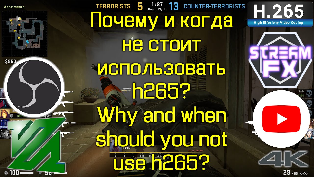 h265(HEVC) doesn't work well?!Only on your PC! But it is good for Youtube and for strong compression